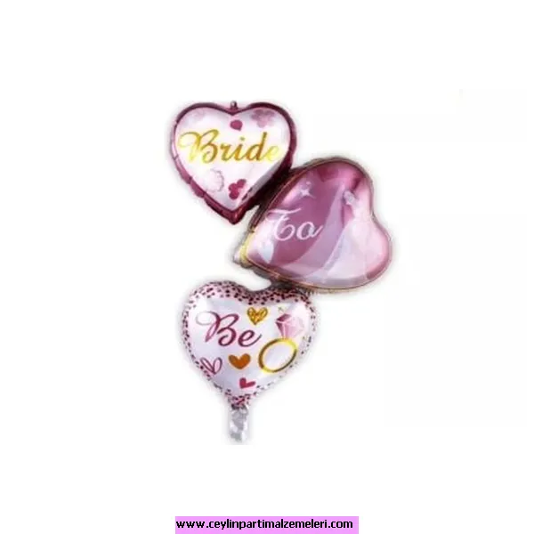 Bride To Be 3'lü Kalp Folyo